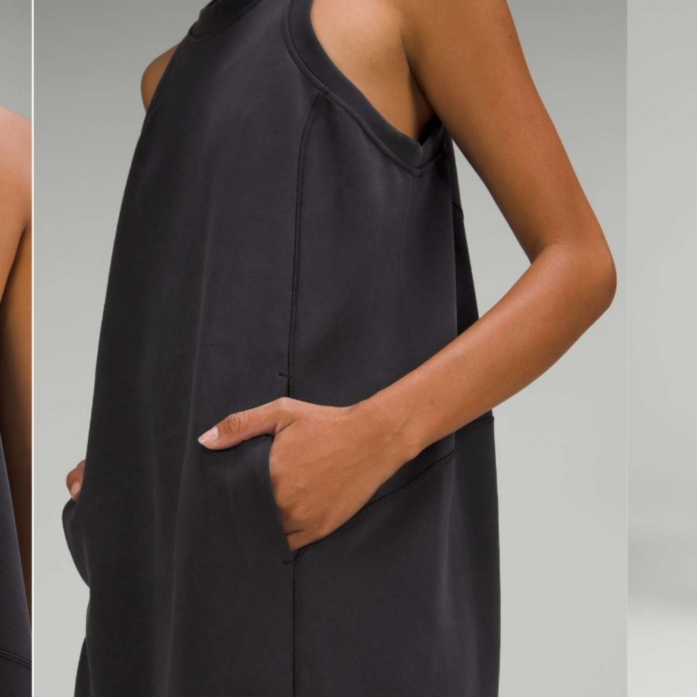 Lululemon Softstreme Back In Action Dress Black EUC - Picture 3 of 7